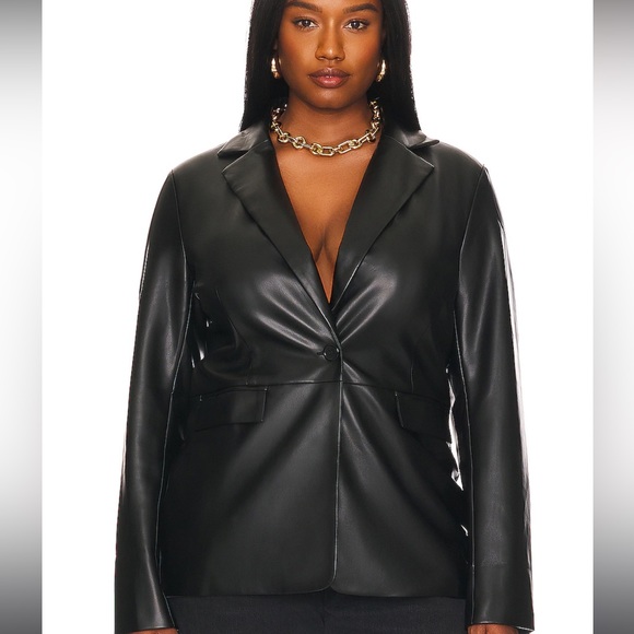 NWT Remi x Revolve SOLD OUT Faux Leather Blazer - Picture 3 of 5
